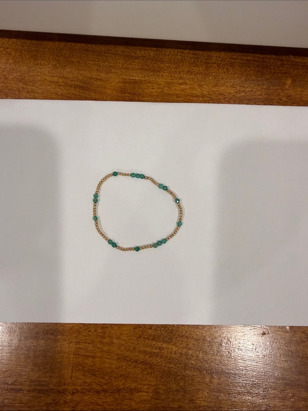 Enewton Green Onyx & Gold Filled Stretch Bracelet